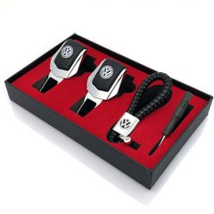 Купити Подарунковий набір №1 для Volkswagen із заглушок ременів безпеки та брелок з логотипом 9973 Подарункові набори для автомобіліста