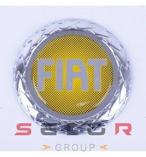 Купити Емблема для Fiat з колоском / пластикова / скотч D75 Жовта 31915 Емблеми на іномарки