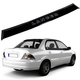 Купити Cпойлер заднього скла козирок для Mitsubishi Lancer IX 2003-2007 Прилягає до скла 3М скотч Voron Glass 67302 Спойлери на заднє скло