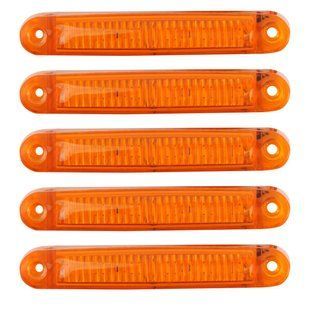 Купити Габарит LED прямокутний 100х15 мм 12/24V 6 діодів Помаранчевий галаксі 5 шт (MRТ 24 К 053) 38616 Габаритні вогні