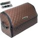 Купить Органайзер саквояж в багажник Skoda Premium (Основа Пластик) Эко-кожа Коричневый 62647 Саквояж органайзер - 1 фото из 3