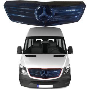 Купить Зимняя накладка на решетку радиатора Merсedes Sprinter 2014-2018 Глянец (VoronGlass) 83486 Зимние накладки на решетку радиатора