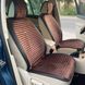 Купить Накидки на передние сидения Алькантара Napoli Premium Коричневые 2 шт 39451 Накидки для сидений Premium (Алькантара) - 5 фото из 9