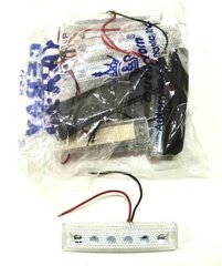 Купить Габарит LED прямоугольный 90х18 мм / 12/24V / 6 диодов / Белый 1 шт (K 041) 8584 Габаритные огни