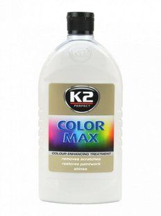 Купити Поліроль для кузова крем K2 Color Max приховує подряпини та підсилює колір 500 мл Білий (K025BI) 41171 Поліролі кузова віск - рідке стелко - кераміка