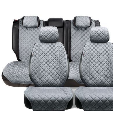 Купить Накидки для сидений Алькантара Verona Premium L Комплект Серые (Оригинал) 74367 Накидки для сидений Premium (Алькантара)