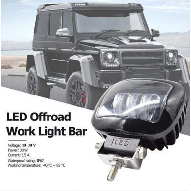 Купить Дополнительная LED Фара Квадрат 120x100x60 мм с ДХО 45W 15W*3 10-30V (Крепления снизу) 32086 Дополнительные LЕD фары