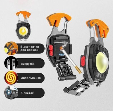 Купити Багатофункціональний LED ліхтарик туристичний мультитул на карабіні (BL-W5147) 63240 Трендовий товар