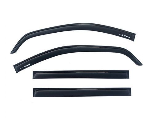 Купить Дефлекторы окон ветровики Renault Logan Largus MCV 2004-2012 Скотч 3M Voron Glass 41045 Дефлекторы окон Renault