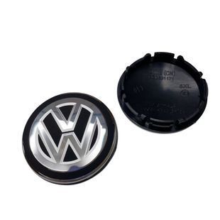 Купити Ковпак колеса Volkswagen срібний чорний пластик 1 шт 56 мм OEM 1j0601171 (ковпачок, заглушка) 94625 Ковпачки на титани