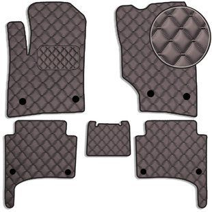 Купить Коврики в салон для Volkswagen Touareg 2002-2010 Экокожа Коричневые 5 шт (Rombus) 68080 Коврики для Volkswagen