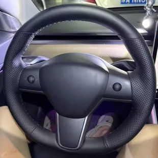 Купить Чехол Оплетка Руля для Tesla Model 3/Y 2015-2021 Кожа обхват 115 мм (Модельная Выкройка) 101043 Оплетки на Руль