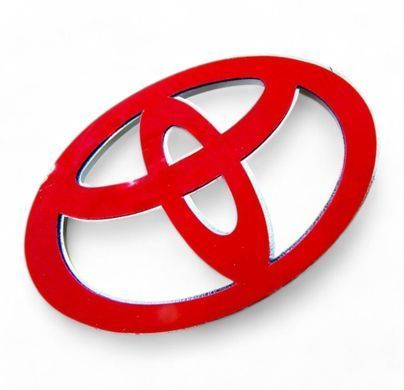 Купить Эмблема решетки задняя для Toyota Хром 130х90 мм Пластикна скотче (Завод) 88544 Эмблемы на иномарки