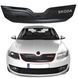 Купить Зимняя накладка на решетку радиатора Skoda Octavia A7 2013-2017 Глянец с Логотипом Voon glass 4973 Зимние накладки на решетку радиатора - 3 фото из 4