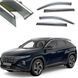 Купити Дефлектори вікон вітровики Benke для Hyundai Tucson (NX4) 2021- Long Хром Молдинг Із Нержавіючої Сталі 3D (BHYTS2123-W/S) 39775 Дефлектори вікон Hyundai