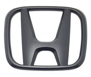 Купити Емблема решітки задня для Honda матова Чорна 117х95 мм Пластик (на скотчі та 2 вусики по центру) (Завод) 88369 Емблеми на іномарки