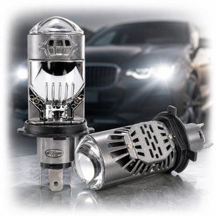 Купить LED лампы автомобильные H4 12V 80/100w 9000 / 11000Lm 6000K 3570 Chips (Линзованные D35 мм С Обманкой Canbus) M01J 101880 LED Лампы PRO Линзованные