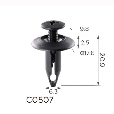 Купить Клипса распорные Ford, Chevrolet 10139822 25680782 Ford N808147S (C507) 74049 Фиксатор распорный на резьбе