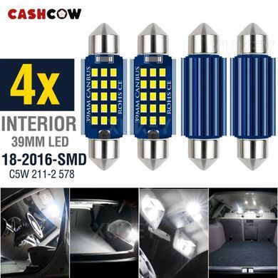 Купити Світлодіод 12-24V Т11 36 мм SMD 15-2016 650Lm (Canbus Оманка) №115 63464 Світлодіоди - T11 Софітка