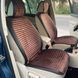 Купити Накидка на передні сидіння Алькантара Napoli Premium Коричневі 1 шт 65612 Накидки для сидінь Premium (Алькантара) - 5 фото из 8