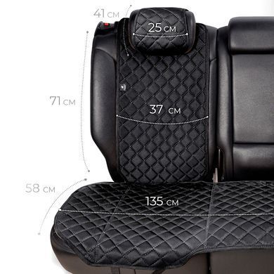 Купить Накидки для сидений задние Алькантара Verona Premium L Черные (Оригинал) 74370 Накидки для сидений Premium (Алькантара)