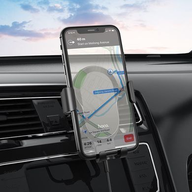 Купить Автодержатель с беспроводной зарядкой HOCO CA105 для воздуховода 58875 Автодержатель с беспроводной зарядкой и автозахватом