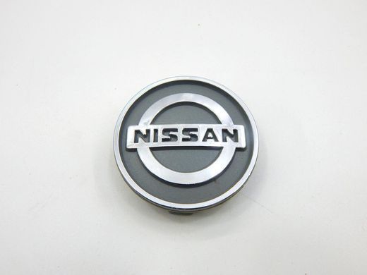 Купить Эмблемы колес Nissan (Серые+ Хром) 59 мм 4 шт 90080 Колпачки на титаны