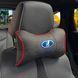Купить Подушка на подголовник с логотипом Lada Экокожа 3D Цветной лого Черная-Красный кант 1 шт 91689 Подушки на подголовник - под шею