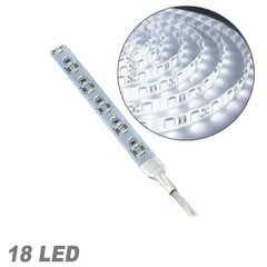 Купить Лента диодная алюминий 12V - 12,5 см - 2А 18LED - в силиконе эффект сплошной ленты Белый свет (4014) 26581 Светодиодные ленты