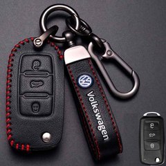 Купити Чохол для автоключів Volkswagen із Брелоком Карабін Оригінал (3 кнопки Викидний ключ №1) 66746 Чохли для автоключів (Оригінал)