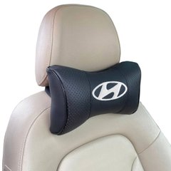 Купити Подушка на підголівник з логотипом Hyundai екокожа Чорна 1 шт 8287 Подушки на підголовник - під шию
