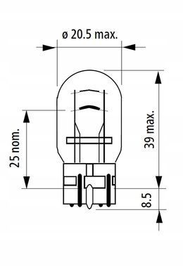 Купить Автолампа Одноконтактная бесцокольная Narva W21W 12V 21W NR 1 шт (17632CP) 62792 Автолампы габаритные - Подсветка салона - Приборов