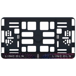Купить Рамка номера Lincoln под Американский номер 300х150 мм Цветной Логотип 86645 Рамка номера - Универсальная - Американский тип