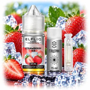 Купити ЕІf Lіq Aroma 30 ml Strawberry Ice Колубника з льодом (Самозаміс 3в1) 110911 Рідини від EL