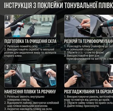 Купити Тонувальна плівка Професійна VLT 20% IR 60% UV 90% Ширина 50 см Довжина 1 Метр Антицарапка (AS20) 101232 Плівка тонувальна