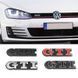 Купить Эмблема надпись GTI в решетку 91х21 мм Черная металл (на креплениях) 90646 Эмблема надпись на иномарки - 3 фото из 3