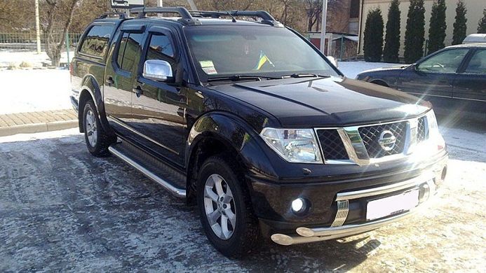 Купить Дефлектор капота мухобойка Nissan Navara / Pathfinder 2010- темный 308 Дефлекторы капота Nissan