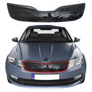 Купити Зимова накладка на решітку радіатора Skoda Octavia A7 2017- Глянець FLY 9949 Зимові накладки на решітку радіатора