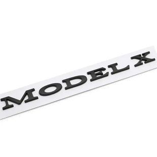 Купити Емблема напис Model X для Tesla Чорна матова 195х18мм пластик (на скотчі) 90310 Емблема напис на іномарки