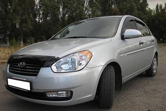 Купить Дефлектор капота мухобойка для Hyundai Accent Verna 2006-2010 570 Дефлекторы капота Hyundai