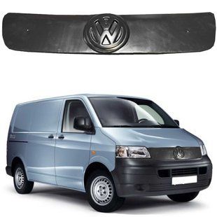 Купить Зимняя накладка на решетку радиатора Volkswagen T5 2004-2010 Гладкая (AutoElement) 82654 Зимние накладки на решетку радиатора