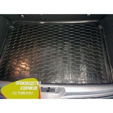 Купить Автомобильный коврик в багажник Renault Megane 4 2016- Hatchback / Резиновый (Avto-Gumm) 28728 Коврики для Renault