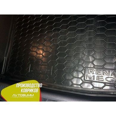 Купить Автомобильный коврик в багажник Renault Megane 4 2016- Hatchback / Резиновый (Avto-Gumm) 28728 Коврики для Renault