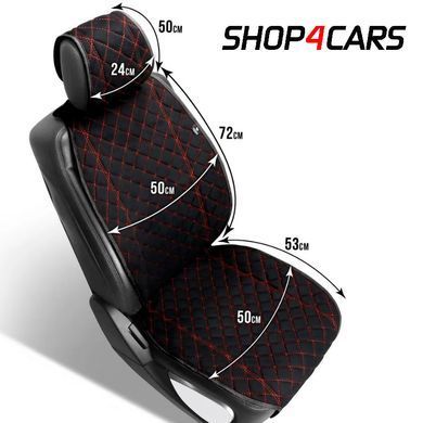 Купить Накидки для сидений Алькантара Verona Premium L Черные-Красная Нить (Оригинал) 86539 Накидки для сидений Premium (Алькантара)