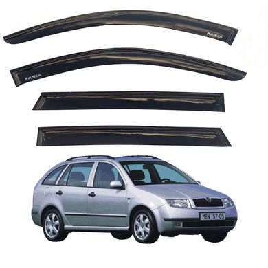 Купить Дефлекторы окон ветровики Skoda Fabia 1997-2007 Универсал Скотч 3M Voron Glass 41052 Дефлекторы окон Skoda