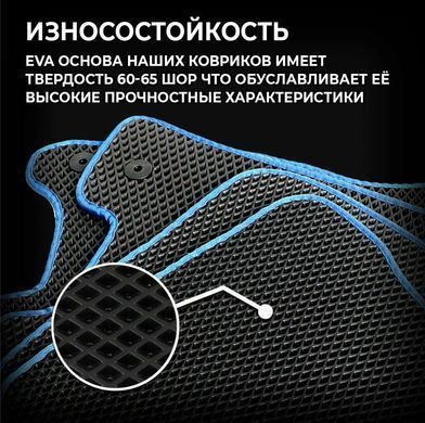 Купить Коврики в салон EVA для Lexus RX 350 2015-2022 с подпятником Черные-Синий кант 5 шт 74862 Коврики для Lexus