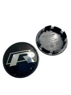 Купити Ковпак колеса Volkswagen R срібний чорний пластик 1 шт 65 мм OEM 3b7601171 (ковпачок, заглушка) 94632 Ковпачки на титани