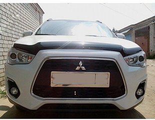 Купити Дефлектор капоту мухобійка для MITSUBISHI ASX 2010- довгий 7155 Дефлектори капота Mitsubishi