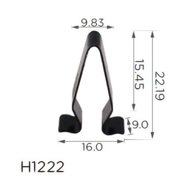 Купить Скоба В=22 Д=15.5 Ш=9 багажника Mercedes, Volkswagen, Audi, Seat, Skoda (4A0867276)H1222) 73836 Скоба Шайба Металлическая