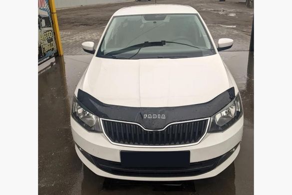 Купить Дефлектор капота мухобойка Skoda Fabia (NJ) 2014- Евро Крепление (Vip Tuning) 89796 Дефлекторы капота Skoda